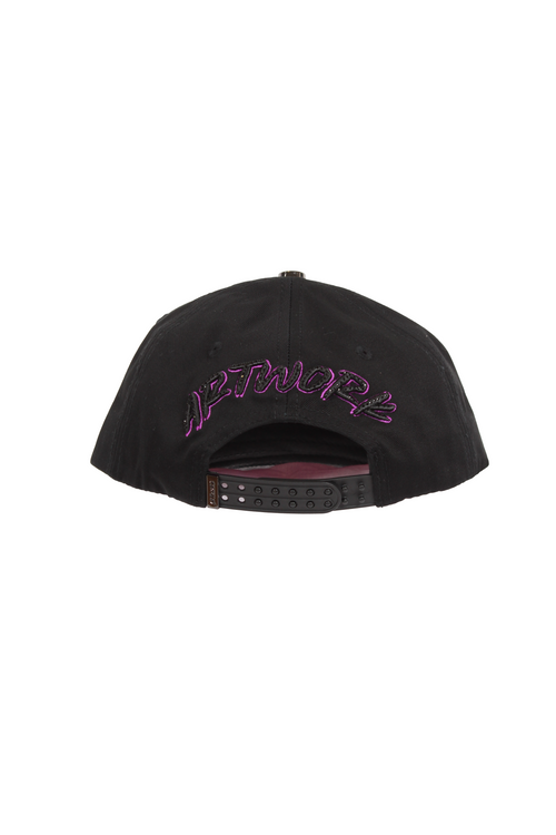 Purple artwork hat