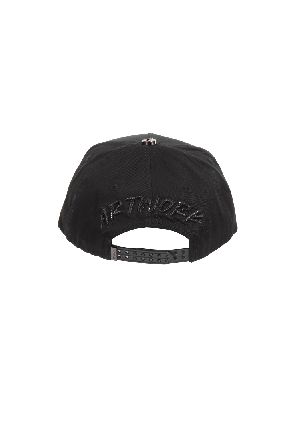 Black artwork hat
